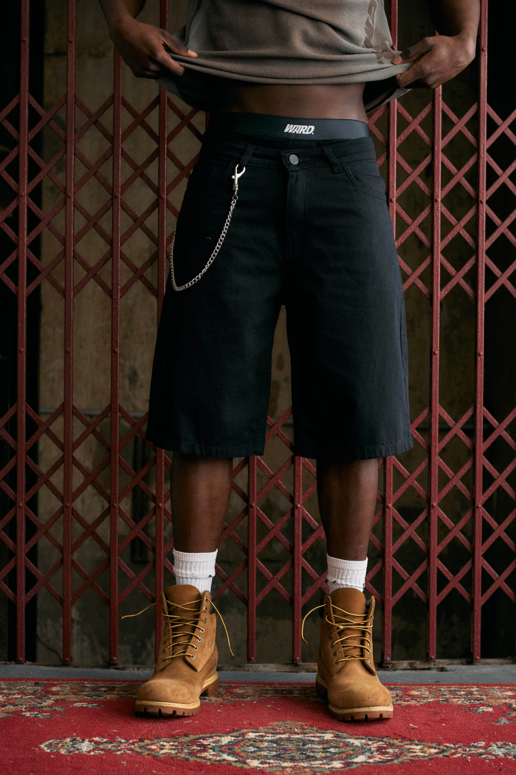 Bermuda Baggy Flim Negro